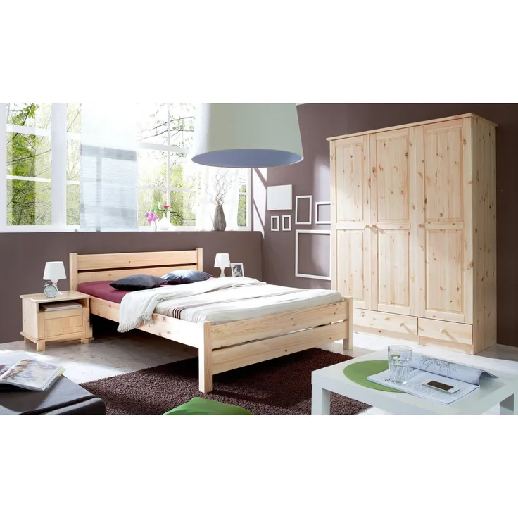 Doppelbett "Bora" 140x200 Kiefer massiv