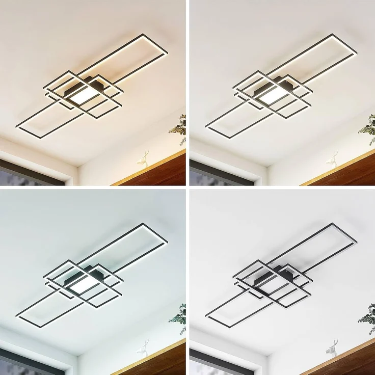 Lindby Deckenleuchten Caitilin, Enthalten, LED 52,5 W gesamt, Farbwechsel warmweiß / tageslicht – Bild 3