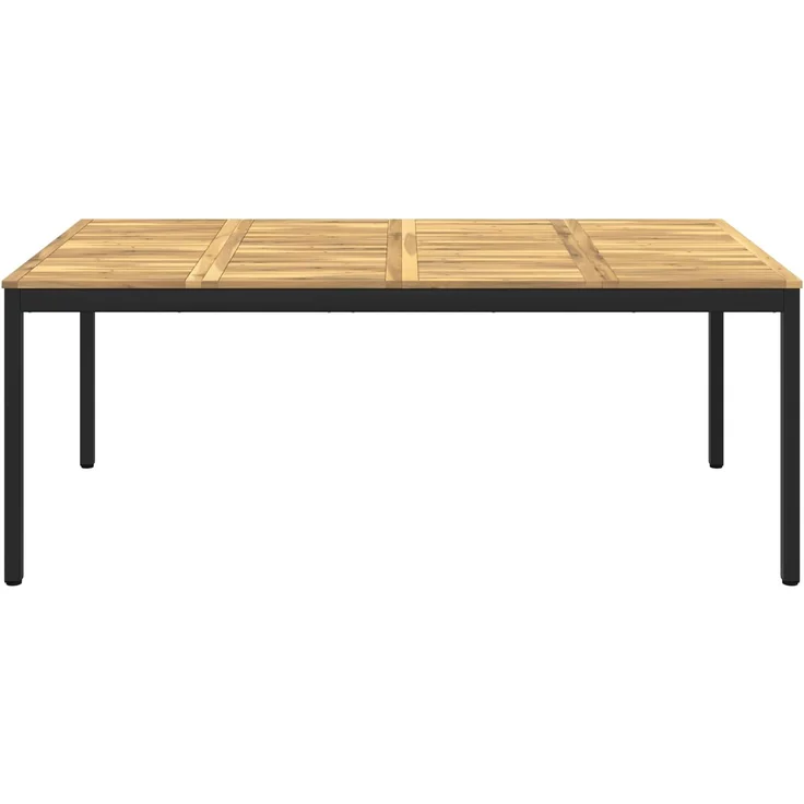 vidaXL Gartentisch NAARDEN Weiß und Schwarz 196 x 100,5 x 75 cm 3394426 – Bild 3