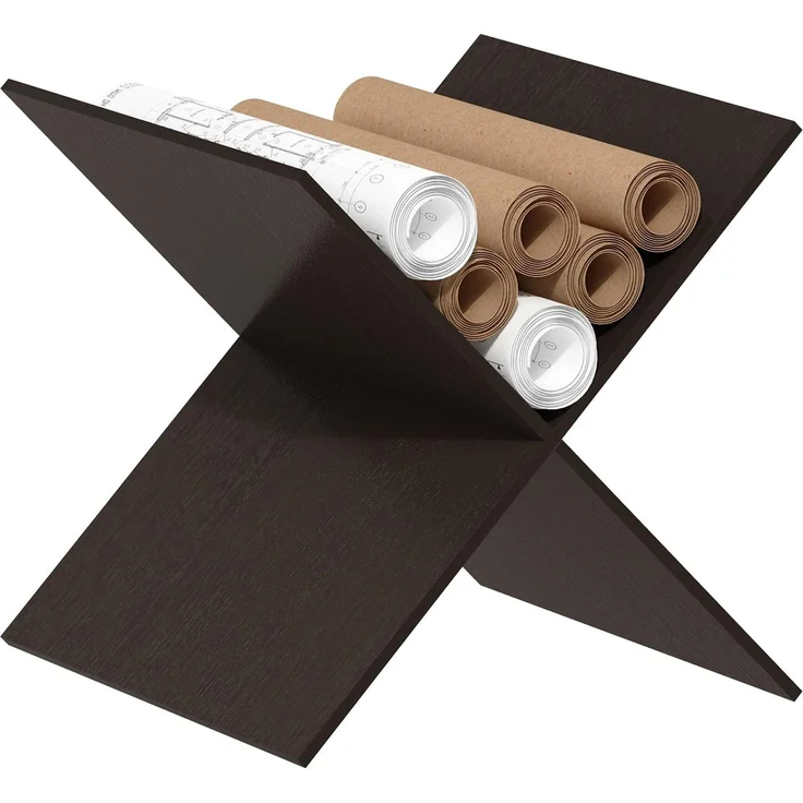 Furinno Cubicle X-Shelf Würfel-Organizer-Einsatz, Dunkle Eiche