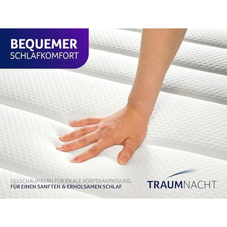 Traumnacht SleepGuard Kaltschaum-Topper, Matratzenauflage, Schoner für Matratze bis 30 cm, Allergiker geeignet, Öko-Tex Zertifiziert, 90x200 cm, produziert nach deutschem Qualitätsstandard – Bild 3