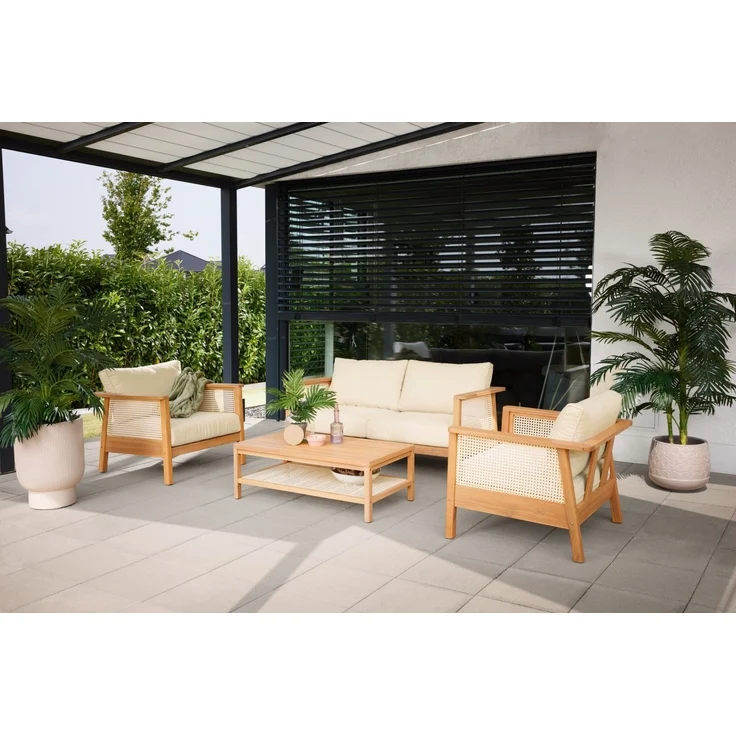 Primaster Gartenmöbel-Set Aruba Akazie/Wiener Geflecht – Bild 1