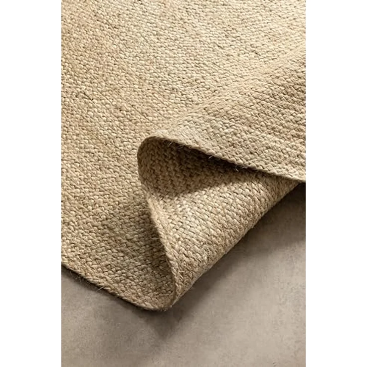 XXXL Juteteppich Jute Braided, Rund, Champagner, Ø 100 cm, Oeko-Tex® Standard 100, Beidseitig verwendbar, Pflegeleicht, Für Fußbodenheizung geeignet – Bild 6