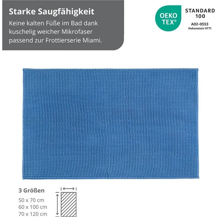 liebling Badematte Badteppich, Fußbodenheizung geeignet, in 3 Größen, Polyester, rechteckig, Antirutsch-Beschichtung, starke Saugfähigkeit, Öko-Tex zertifiziert – Bild 3