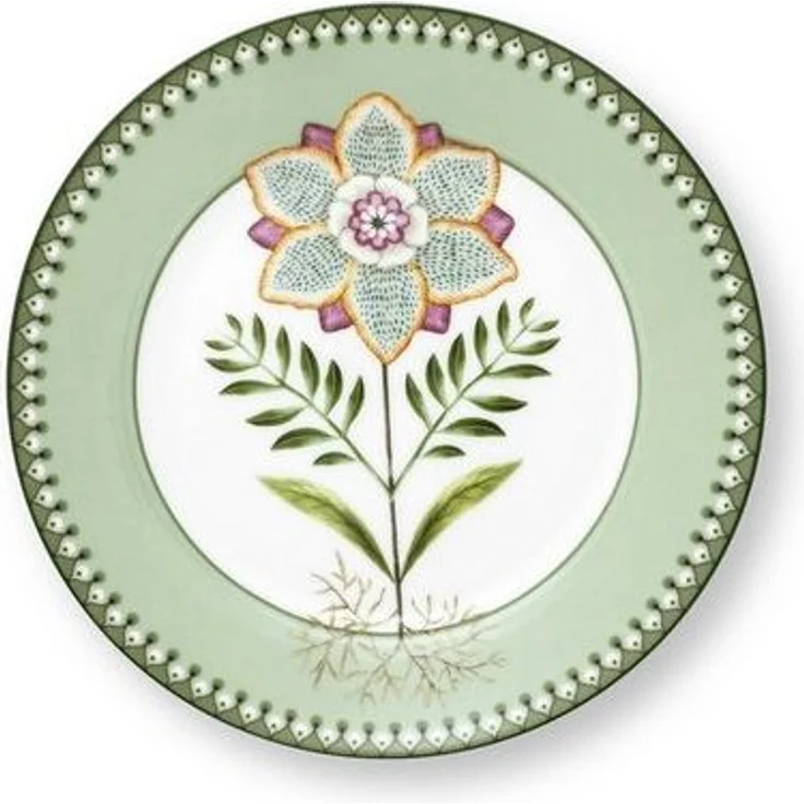 PiP Studio Frühstücksteller Lily&Lotus Light Green Frühstücksteller 21cm – Bild 4