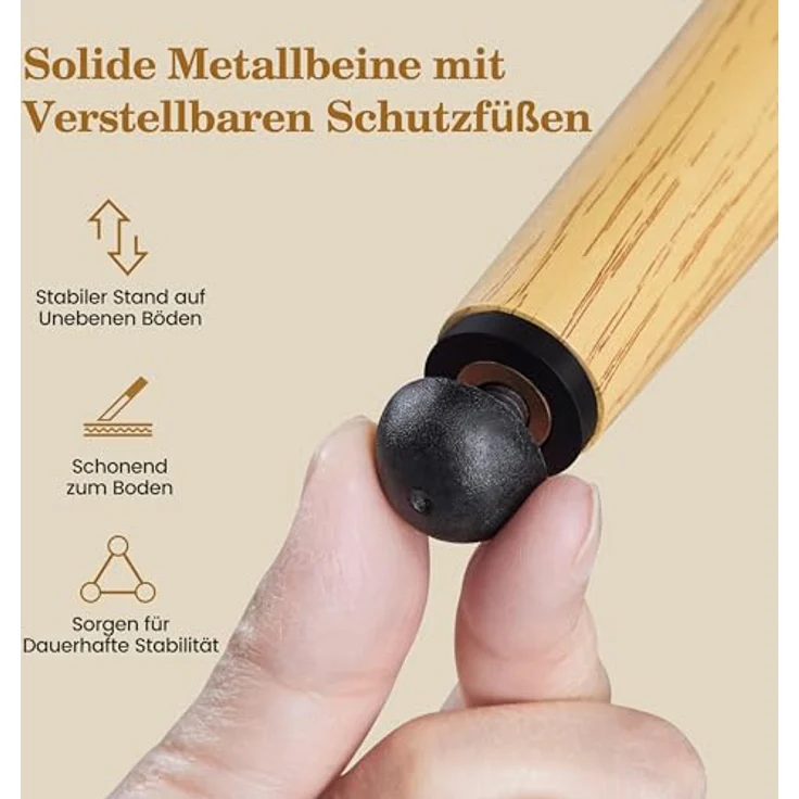 Yaheetech Ohrensessel eleganter Armsessel Polsterstuhl mit klappbare Rückenlehne Lehnsessel bis 136 kg belastbar Sessel fürs Wohnzimmer/Schlafzimmer – Bild 8