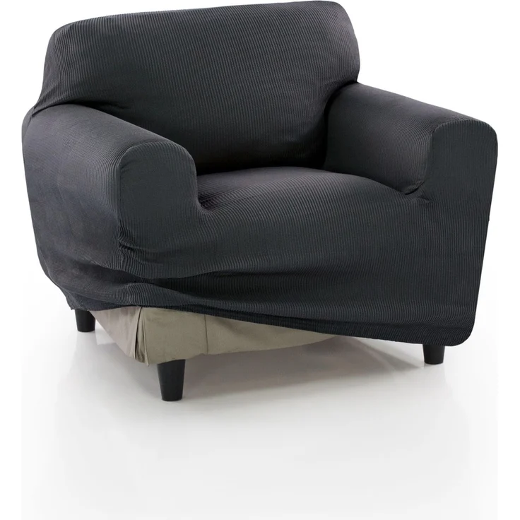 ECOMMERC3 Sofabezug, Größe 1-Sitzer, 70-110 cm, Sofa-Effekt, Grau, einfache Installation, Passform