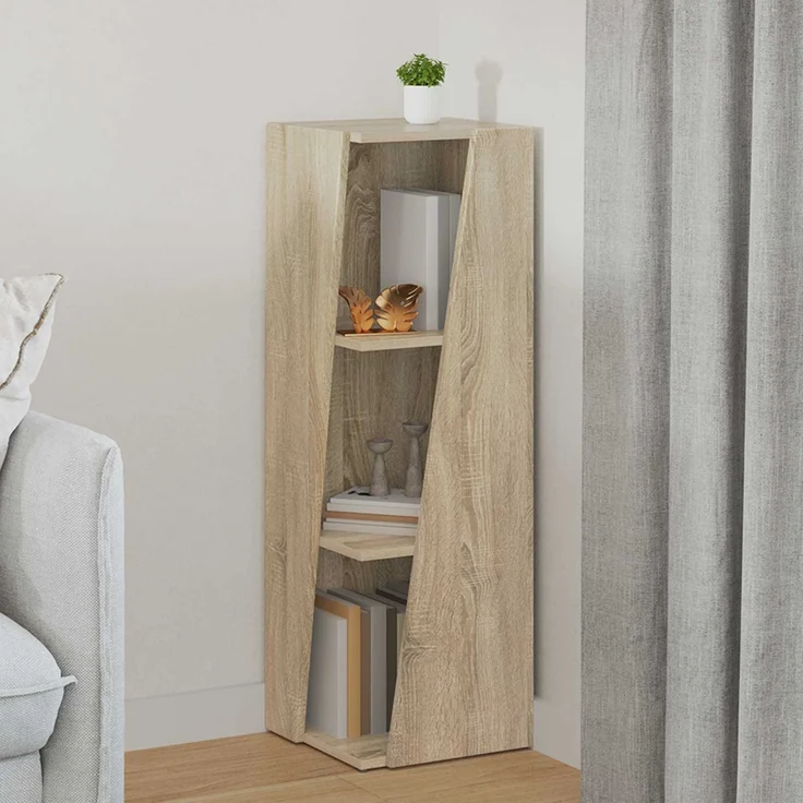 vidaXL Seitenregal Sonoma-Eiche 33 x 32 x 100,5 cm Holzwerkstoff 892419 – Bild 1