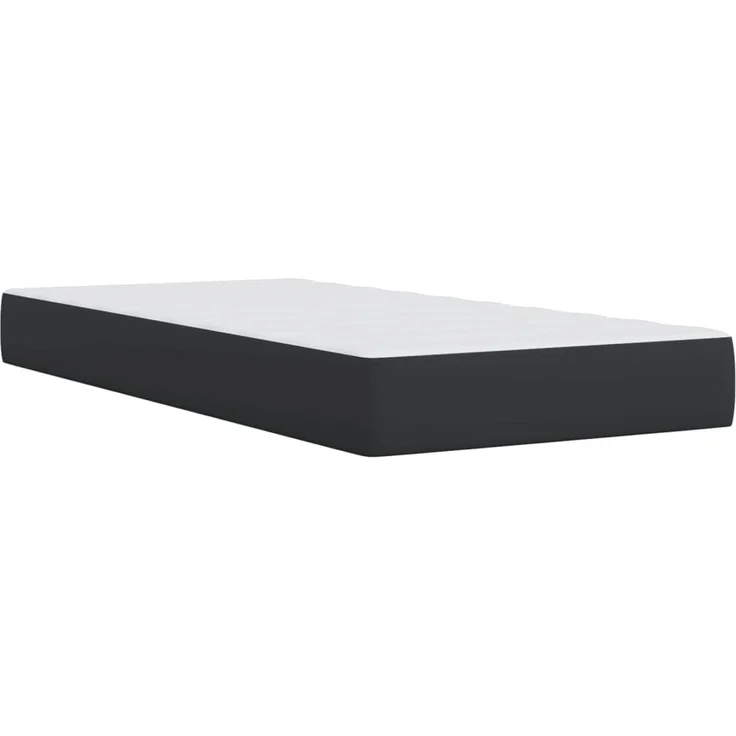 vidaXL Boxspringbett mit Matratze Schwarz 100x200 cm Kunstleder 3288408 – Bild 9