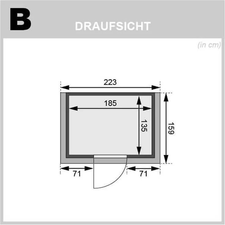 Karibu Sauna Selena mit Dachkranz + 9kW BIO-Kombiofen mit ext. Steuerung Easy – Bild 4