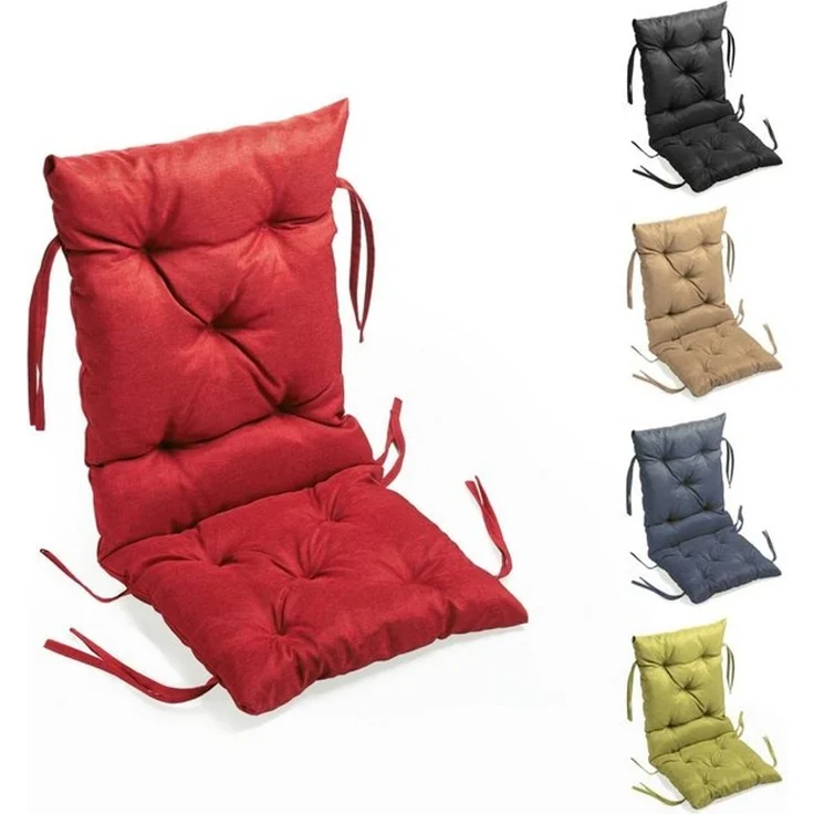sunnypillow Bankauflage Bankauflage Stuhlkissen viele Farben und Größen zur Auswahl, 40 x 40 x 40 cm rot – Bild 4
