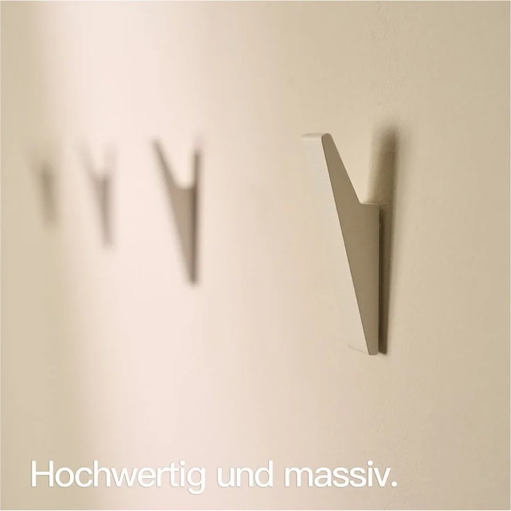 Designfabrik Hamburg Handtuchhaken DFHH KH, (4x Wandhaken), rostfrei, pulverbeschichtet, eloxiert, sandgestrahlt – Bild 3