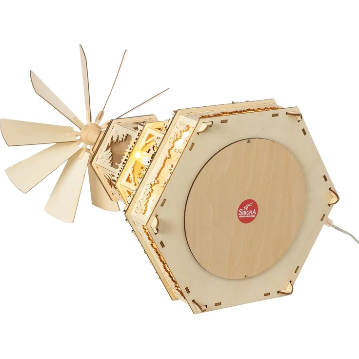 SIKORA Weihnachtspyramide P36 WINTERLANDSCHAFT XL Motor und elektrischer Beleuchtung H:44cm – Bild 7