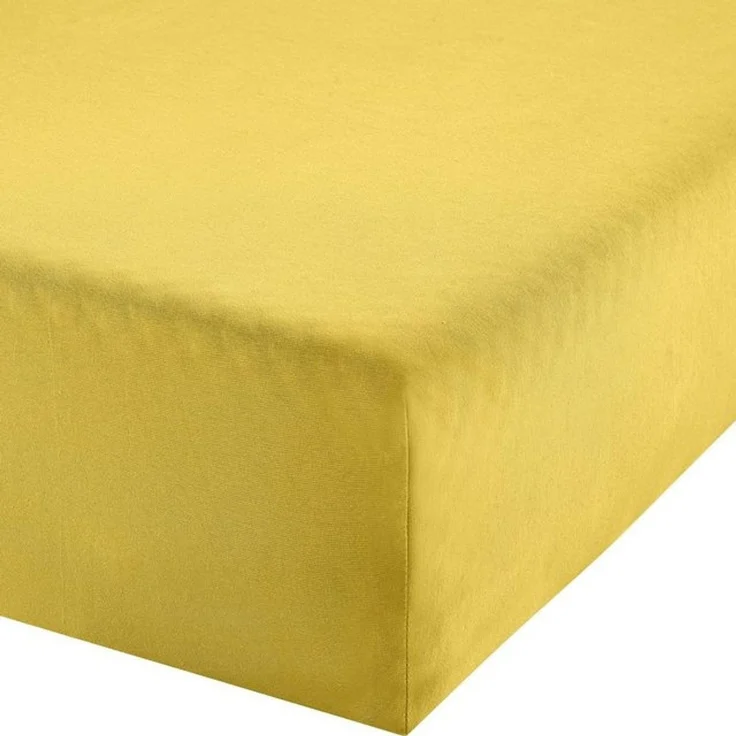 Erwin Müller 'Freising' Spannbettlaken, Gummizug: Rundumgummi, 1 Stück, Elasthan-Jersey-Stretch Uni, Gelb, Boxspringbett - 120x200 cm - 130x220 cm – Bild 4