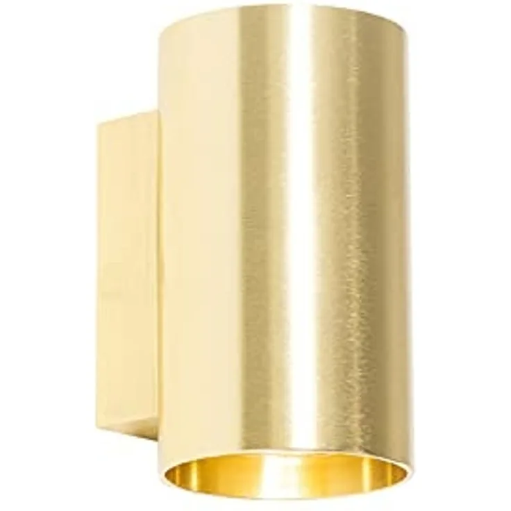 Qazqa Wandleuchte Sandy, ohne Leuchtmittel, GU10, Gold/Messing, Modern, Aluminium, 2-flammig
