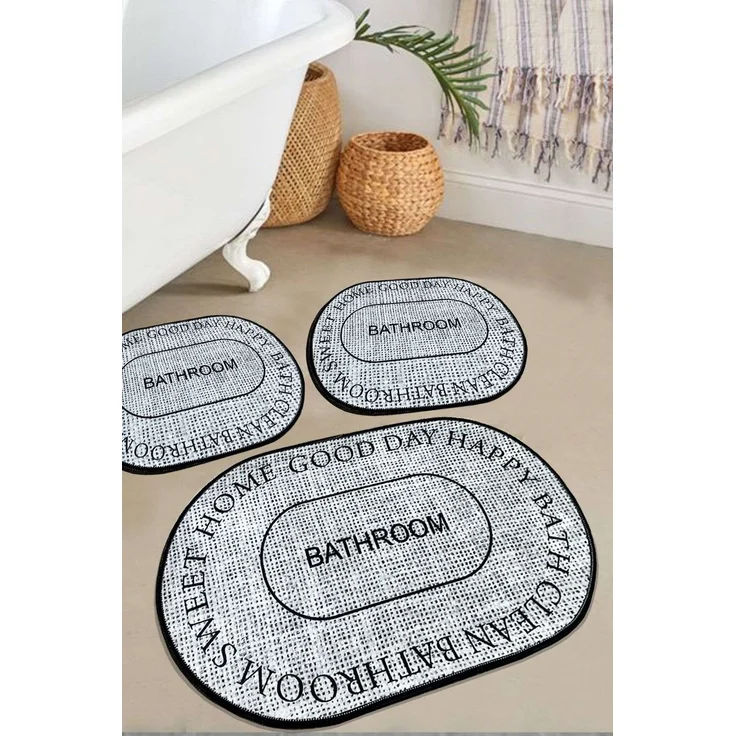 Mijolnir 'Baindos - Grey' Badematten-Set (3-teilig), Grau – Bild 1