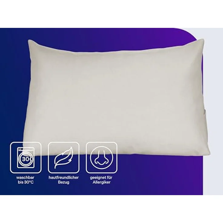 Traumnacht Cozy Rückenkissen, Lesekissen, 70x40 cm beige, abnehmbarer, waschbarer Bezug aus 100% Polyester, praktisches Seitenfach, Öko-Tex zertifiziert, produziert nach deutschem Qualitätsstandard – Bild 4
