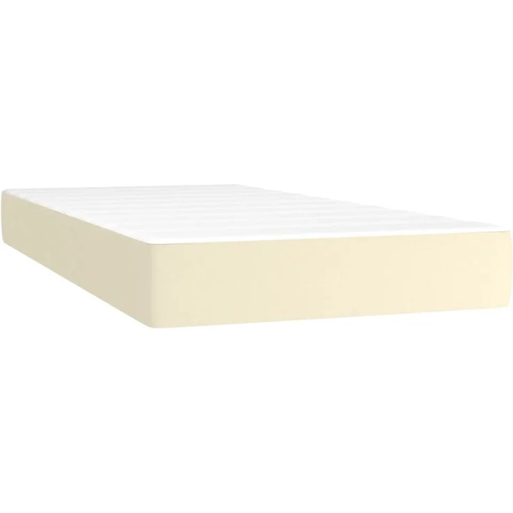 vidaXL Boxspringbett mit Matratze Creme 90x190 cm Kunstleder 3141097 – Bild 5