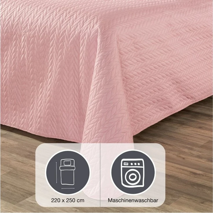 IBENA Tagesdecke Sonio, Tagesdecke mit Steppung in diversen Designs, als Überwurf geeignet – Bild 2