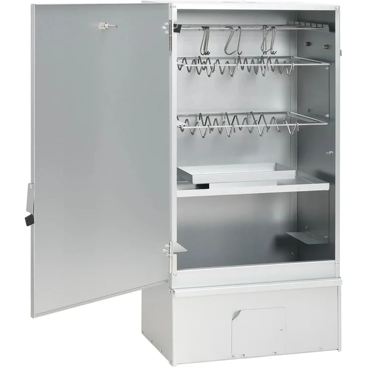 vidaXL Räucherofen mit Kaltrauchgenerator, Verzinkter Stahl, 44,5 x 29 x 83 cm, 15.32 kg, ohne Glasfenster – Bild 6