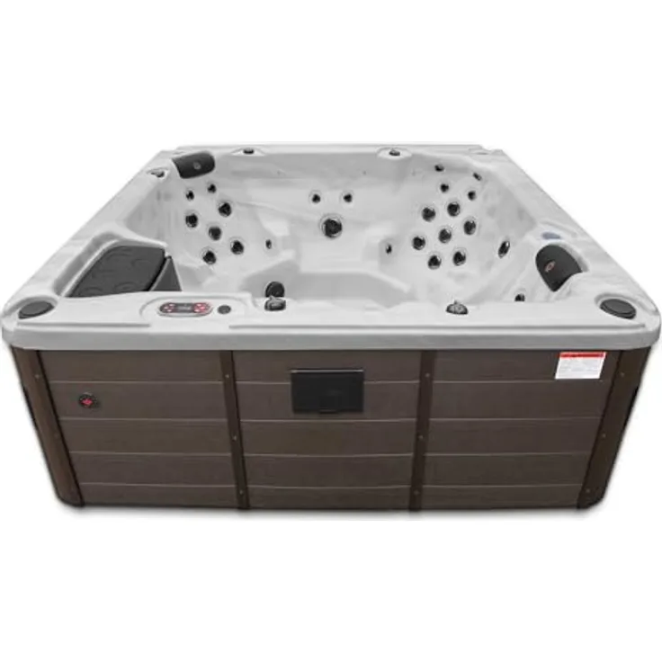 Canadian Spa Company Thunder Bay 6-Personen Whirlpool, mit 44 Massagedüsen, LED-Beleuchtung, Wasserfall und Bluetooth-Musiksystem