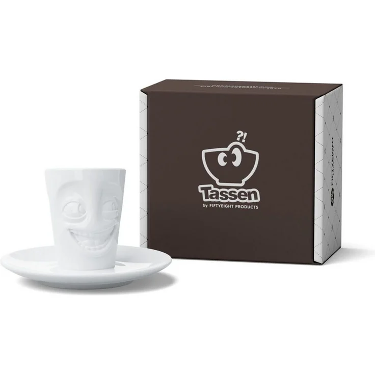 FIFTYEIGHT Espresso Mug mit Henkel 80ml - Witzig weiß – Bild 2