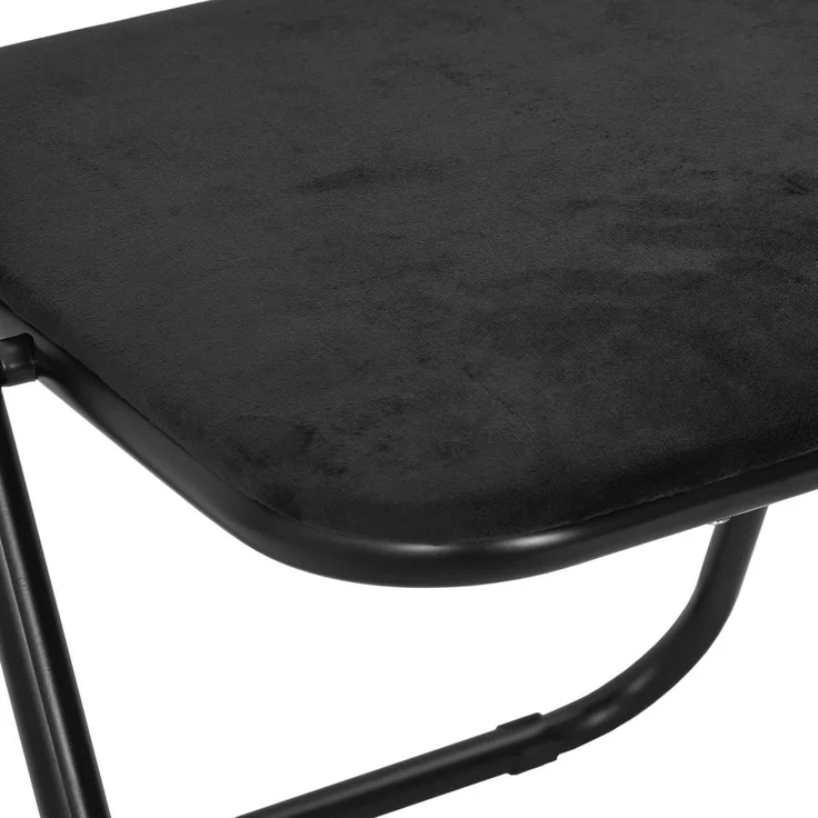 vidaXL Klappstuhl 2 pcs Schwarz 48 x 44 x 78 cm Samt 42029068 – Bild 8