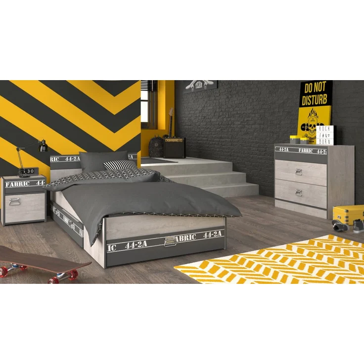 Parisot Kinderzimmer Fabric in Esche grau Jugendzimmer Set 3-tlg. – Bild 4