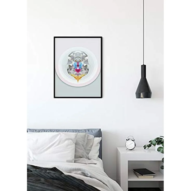 Komar Wandbild P089 Baboon, Kunstdruck auf Premium-Poster Fotopapier, 30 x 40 cm, seidenmatt, wasserfest, ohne Rahmen – Bild 3