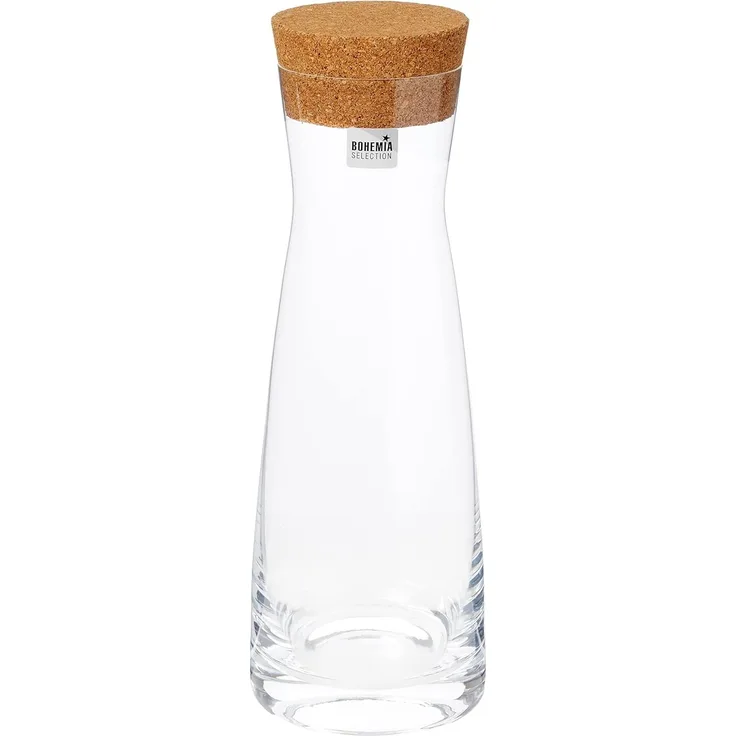 BOHEMIA CRISTAL Karaffe mit Korkstopfen 1000 ml