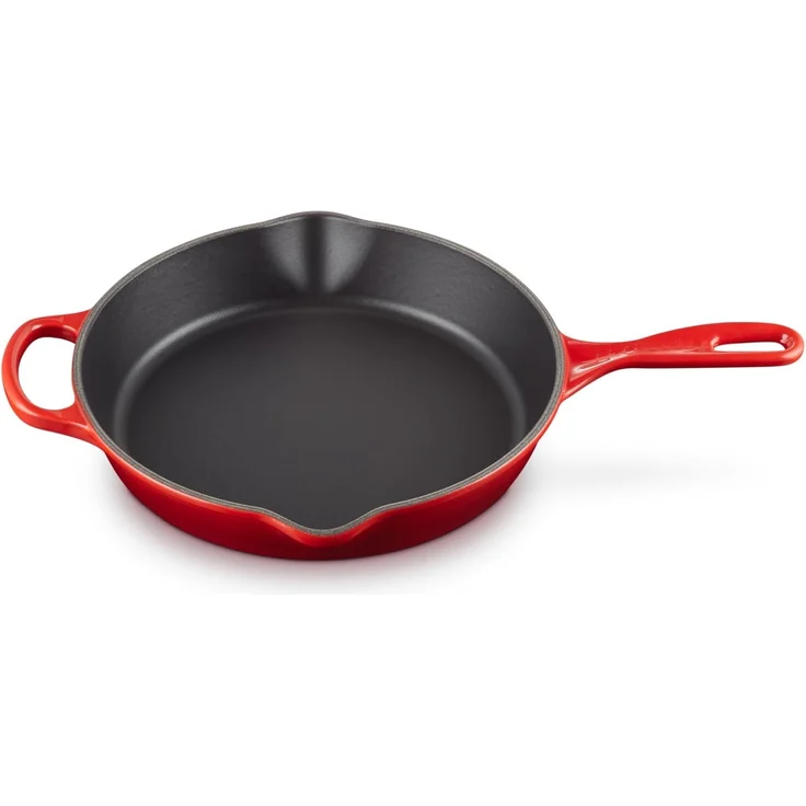Le Creuset Signature Gusseisen Brat- / Servier-Pfanne 26 cm hoch Kirschrot – Bild 2