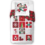 Mickey Mouse and Friends Weihnachtsbettwäsche Kinderbettwäsche MICKEY241501 135x200 cm + 80x80 cm