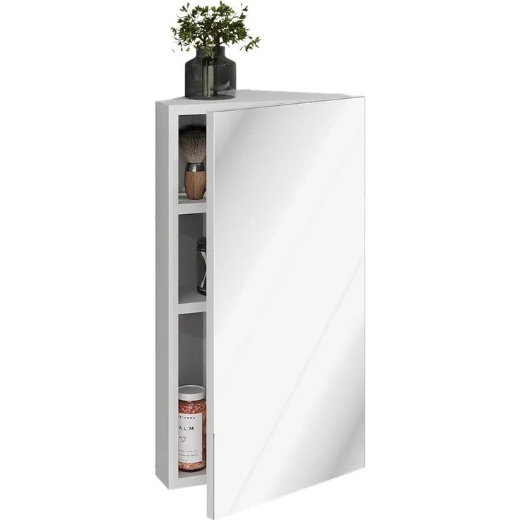 Eck-Badspiegelschrank Anka Weiß 32.8 x 60.2 cm Vicco – Bild 5