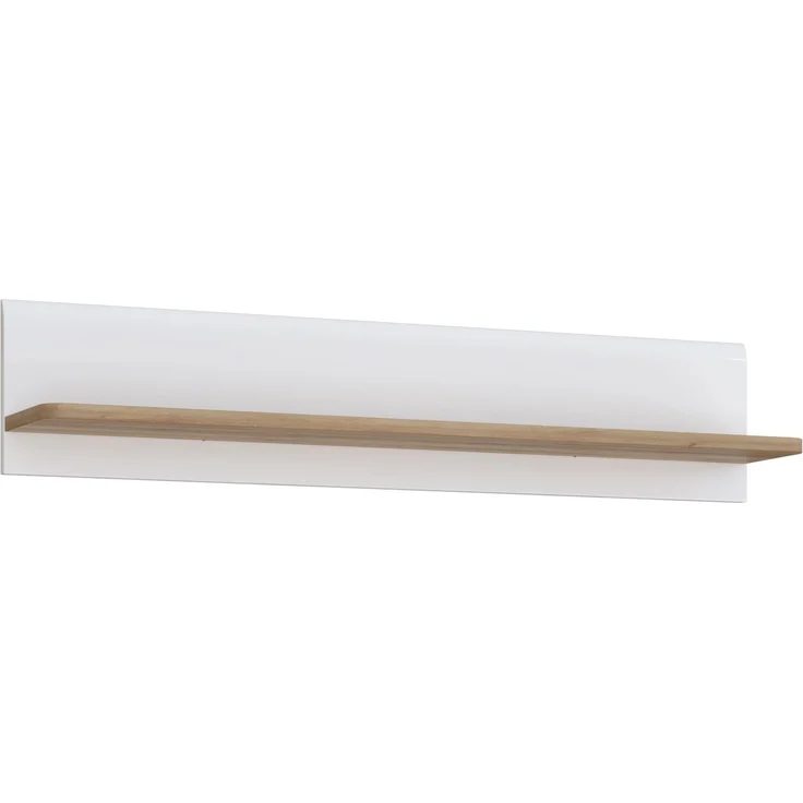 Wandboard >ATTENTION< in Riviera Eiche / Weiß Gloss - 140x29x24cm (BxHxT) – Bild 3