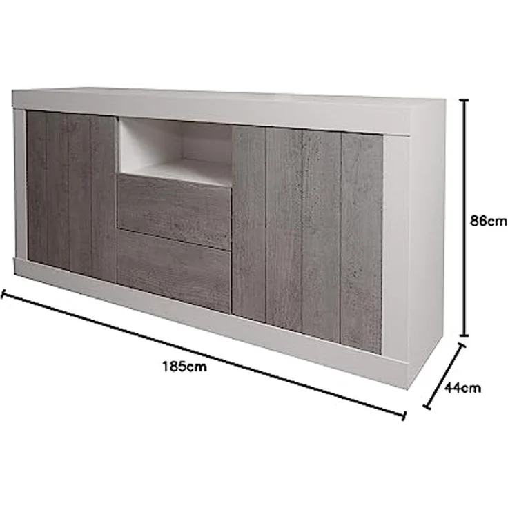 Talamo Italia - Einzelbett Claire, Bettkasten mit Stoffbezug, 100 % Made in Italy, Öffnung vorne, inklusive Matratze 90x200 cm, Blau – Bild 2