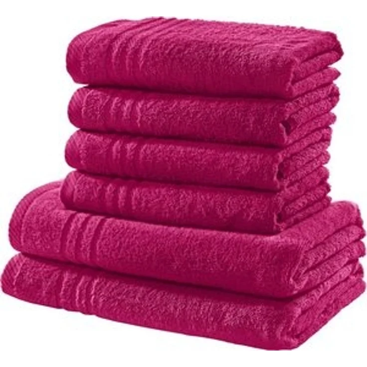 REDBEST Handtücher Frottier-Set uni 6-tlg, Frottier (6-St), Walk-Frottier Uni – Bild 6