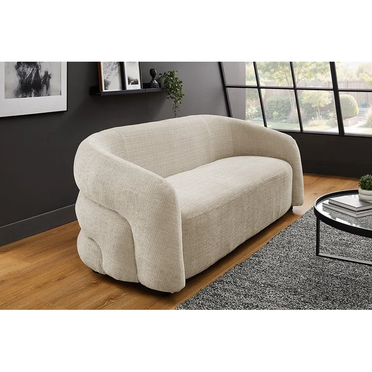 riess-ambiente 3-Sitzer VOGUE 200cm beige – Sofa, Chenille, modern, Schaumstoff-Polsterung, Einzelartikel 1 Teile, komfortable Stoff-Couch mit 3 Sitzplätzen – ideal fürs Wohnzimmer – Bild 2