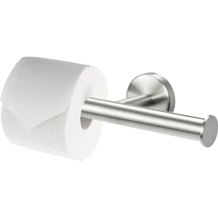 bremermann Toilettenpapierhalter Bad-Serie PIAZZA – Doppelrollenhalter 2in1, Edelstahl matt