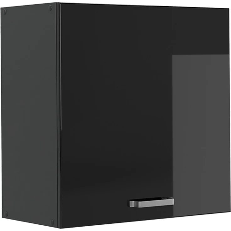 Hängeschrank R-Line Schwarz Hochglanz/Anthrazit 60 cm mit 1 Tür Vicco – Bild 1