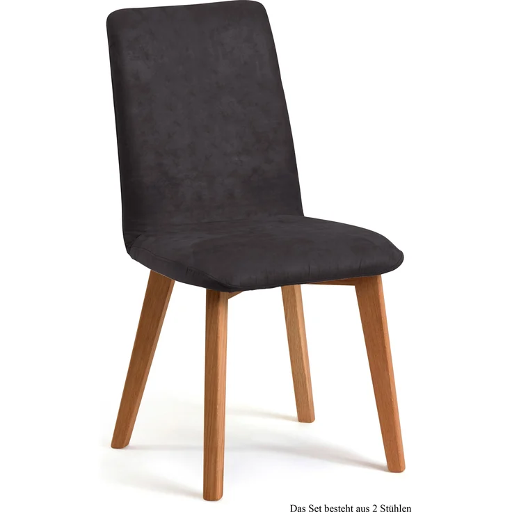 Esszimmerstuhl (2er-Set) Darci 47x92x60 Eiche geölt/Espresso