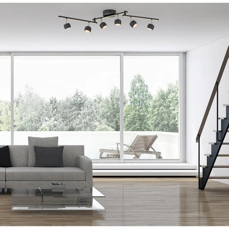 JUST LIGHT 11403-18 JARIK Deckenleuchte 6-flammig schwarz 3000K – Bild 7