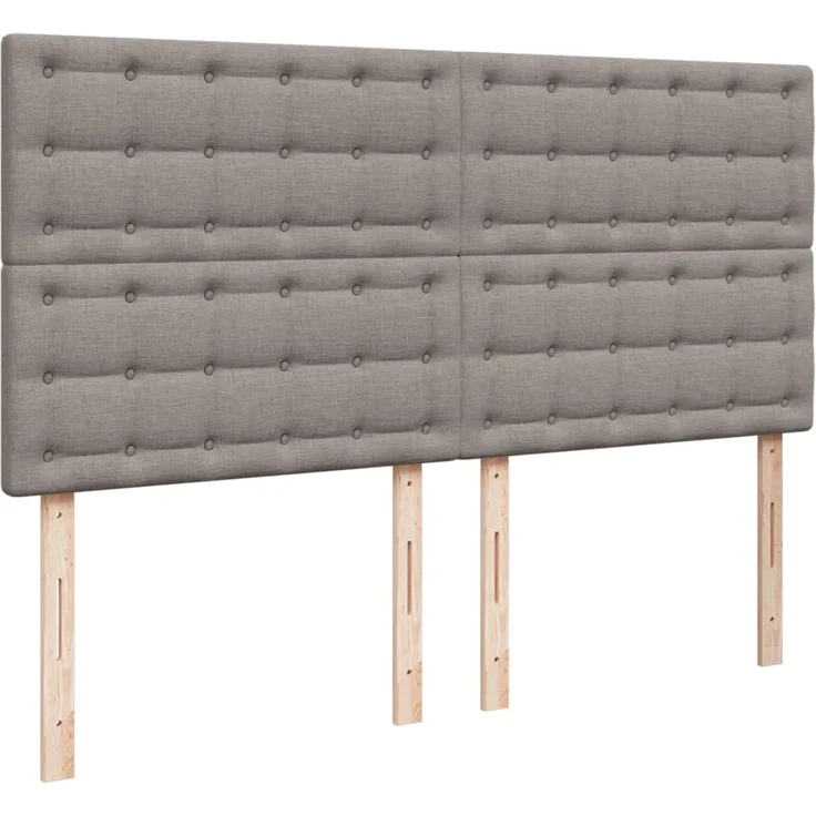 vidaXL Boxspringbett mit Matratze Taupe 180x200 cm Stoff 3293677 – Bild 9