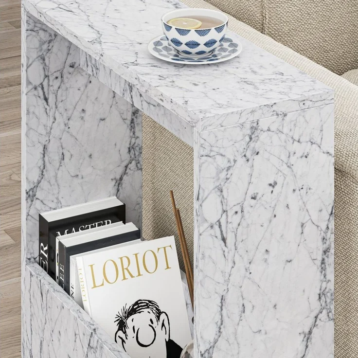 Decortie Beistelltisch Simpi (pack), Moderner Beistelltisch, Mehrzweck mit Kreativität, 55 x 20 x 60 cm – Bild 3