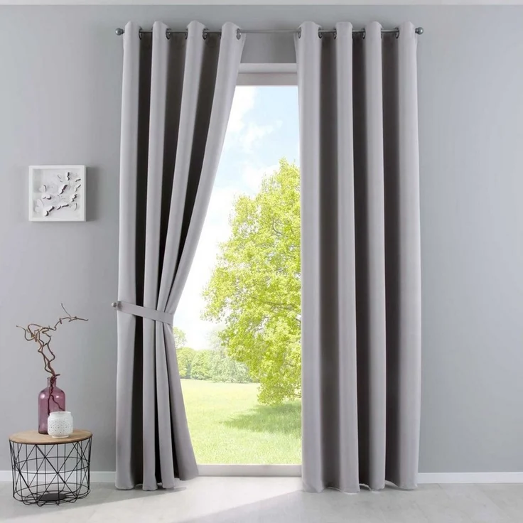 Gardinenbox Verdunkelungsvorhang (2 St), Ösen, verdunkelnd, Polyester, »NewYork« Thermo-Gardinen Blackout 201920600-2 – Bild 1