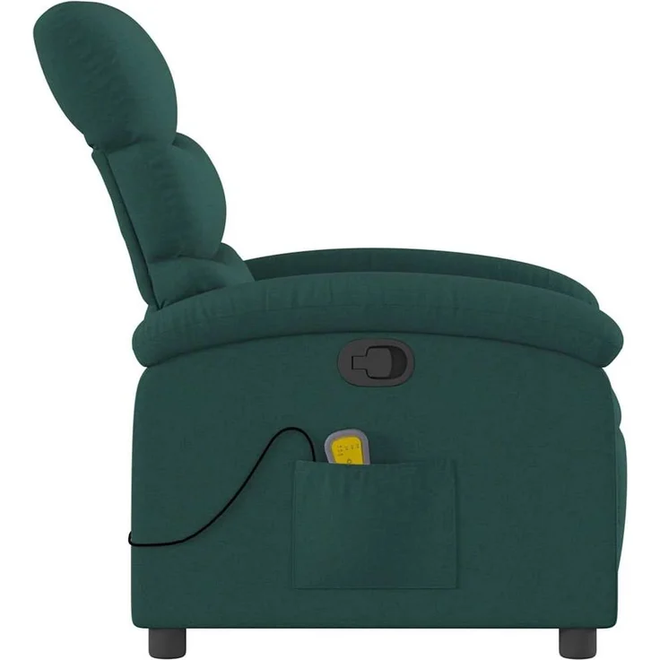 vidaXL Massage-Relaxsessel, dunkelgrüner Stoff 3205812 – Bild 4