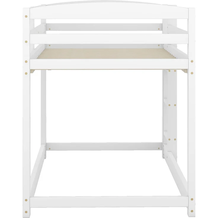 Kinder Etagenbett 90x200 cm,Platzsparendes Holz-Etagenbett mit Leiter und Sicherheitsgeländer,Jugendbett,Weiß – Bild 7