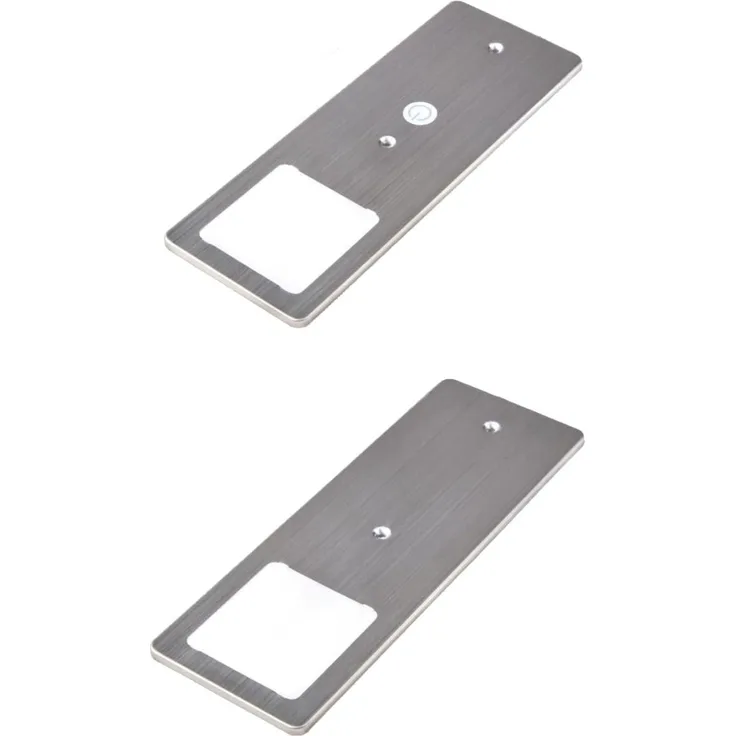 kalb LED Unterbauleuchte LED Unterbauleuchten Edelstahl gebürstet 5W - mit Touch-Dimmfunktion, 2er Set warmweiß, warmweiß