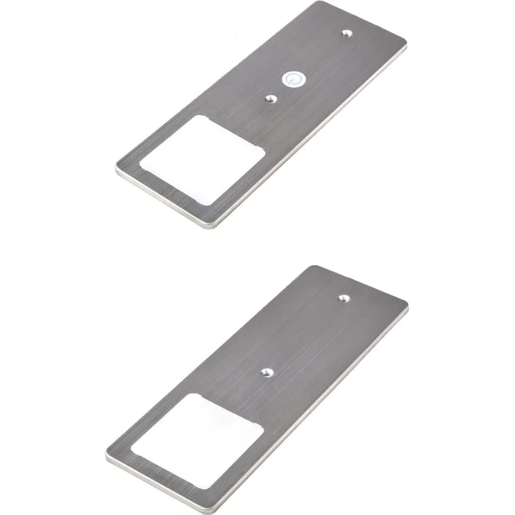 kalb LED Unterbauleuchte LED Unterbauleuchten Edelstahl gebürstet 5W - mit Touch-Dimmfunktion, 2er Set warmweiß, warmweiß