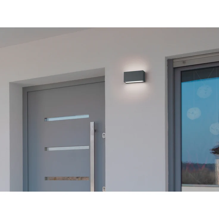 LED Außenwandleuchte 2er Set Up- & Down Light in Anthrazit – Bild 5
