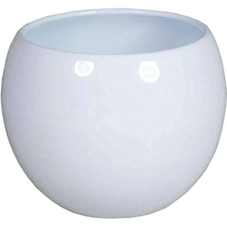 INNA-Glas Blumentopf Keramik Pflanztopf, Ø20cm, 14cm, weiß